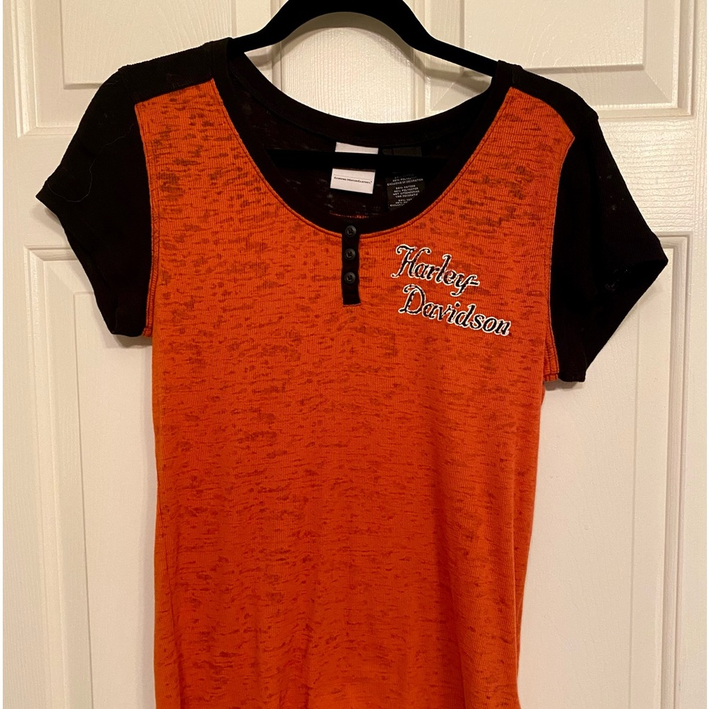 Harley Davidson burnout short sleeve top